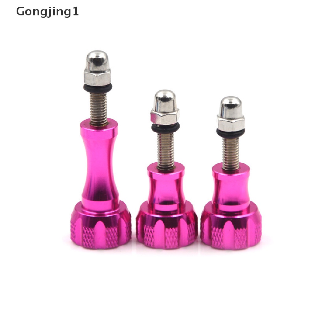 Gongjing1 3pcs Knob Sekrup Aluminum Alloy Variasi Ukuran Aksesoris Gopro Hero 1 / 2 / 3 / 3 + / 4