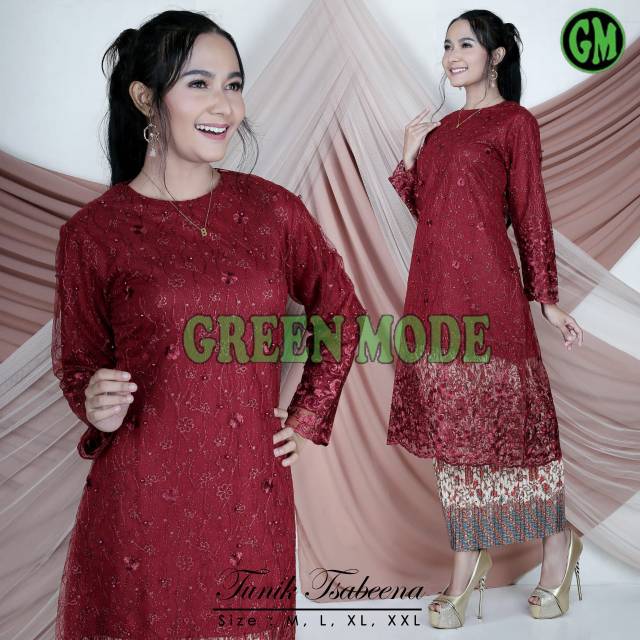 GM Set kebaya brokat tulle/kebaya modren /kebaya muslim /kebaya wisuda