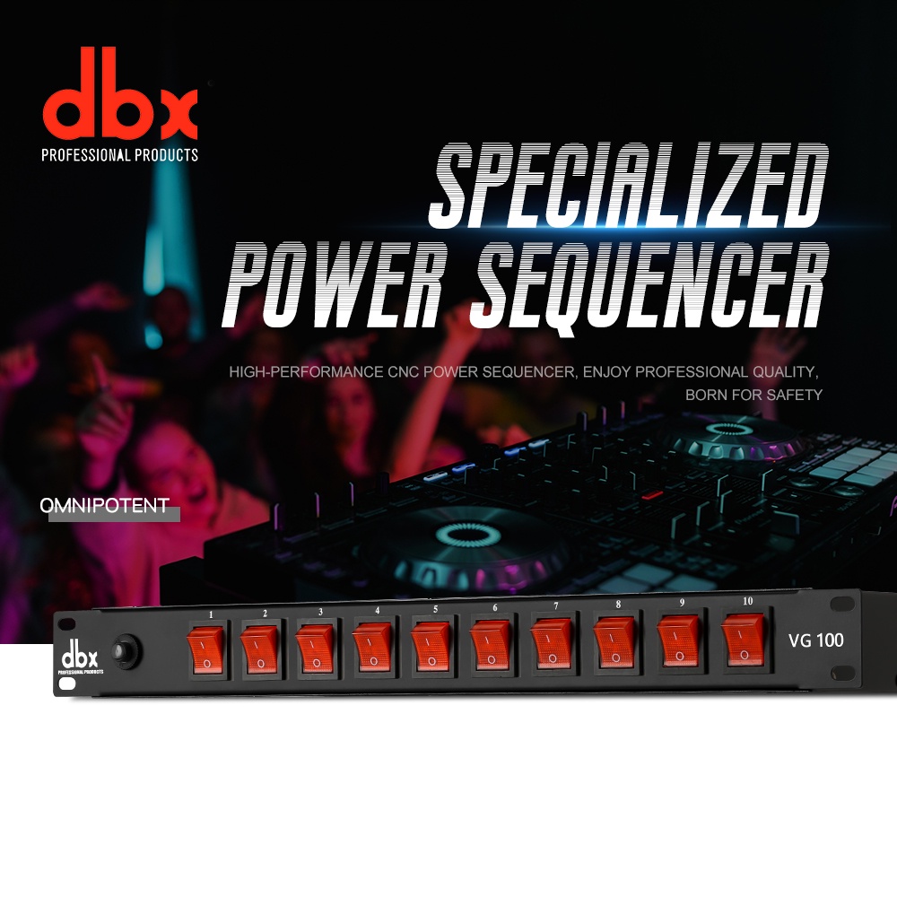 DBX VG-100 10-Saluran Filter Induk dan Peredam Kebisingan Stopkontak Listrik Urutan Pengalihan Independen Kontrol Daya Perangkat Perlindungan Perlindungan Mixer Papan Daya Antarmuka Audio Urutan Daya