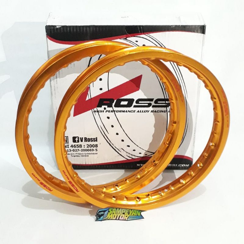 VELG RIM JARI JARI SET ROSSI MASTER RING 14X140 160 W SHAPE GOLD