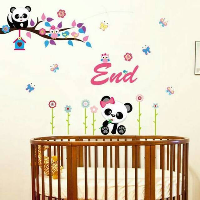 Wallstiker Dinding Anak Motif Panda