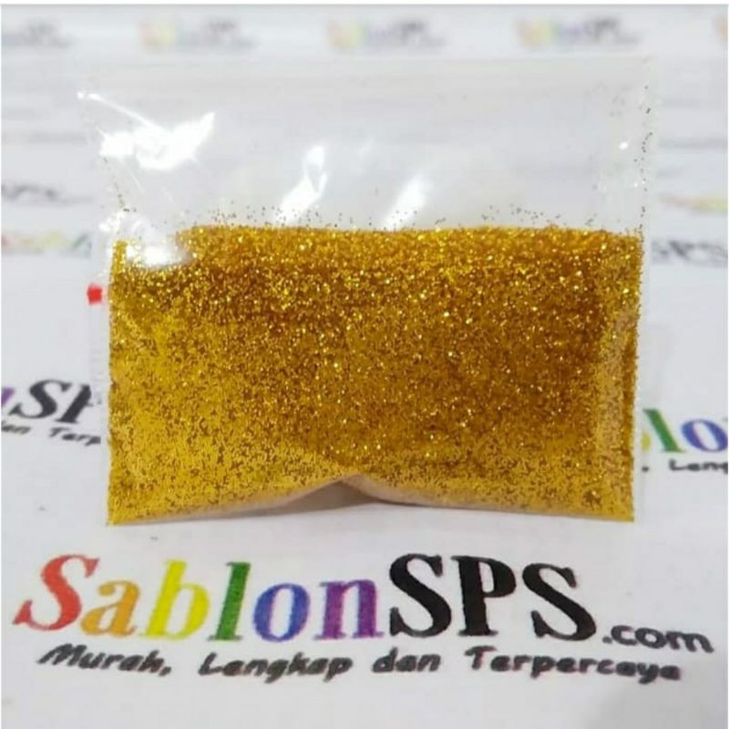 Bubuk Gliter Emas / Gold Glitter Powder 5gr Zip-lock 5 BUNGKUS