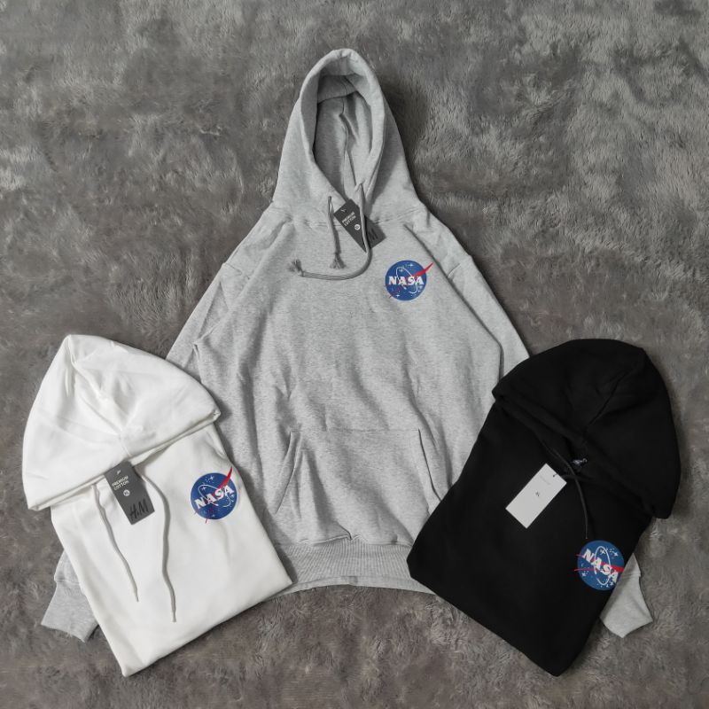 Sweater Hoodie H&amp;M Nasa Logo Basic Fulltag &amp; Lebel