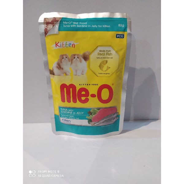 Me-o Pouch Wet food 80gr / Makanan Kucing basah meo daging basah