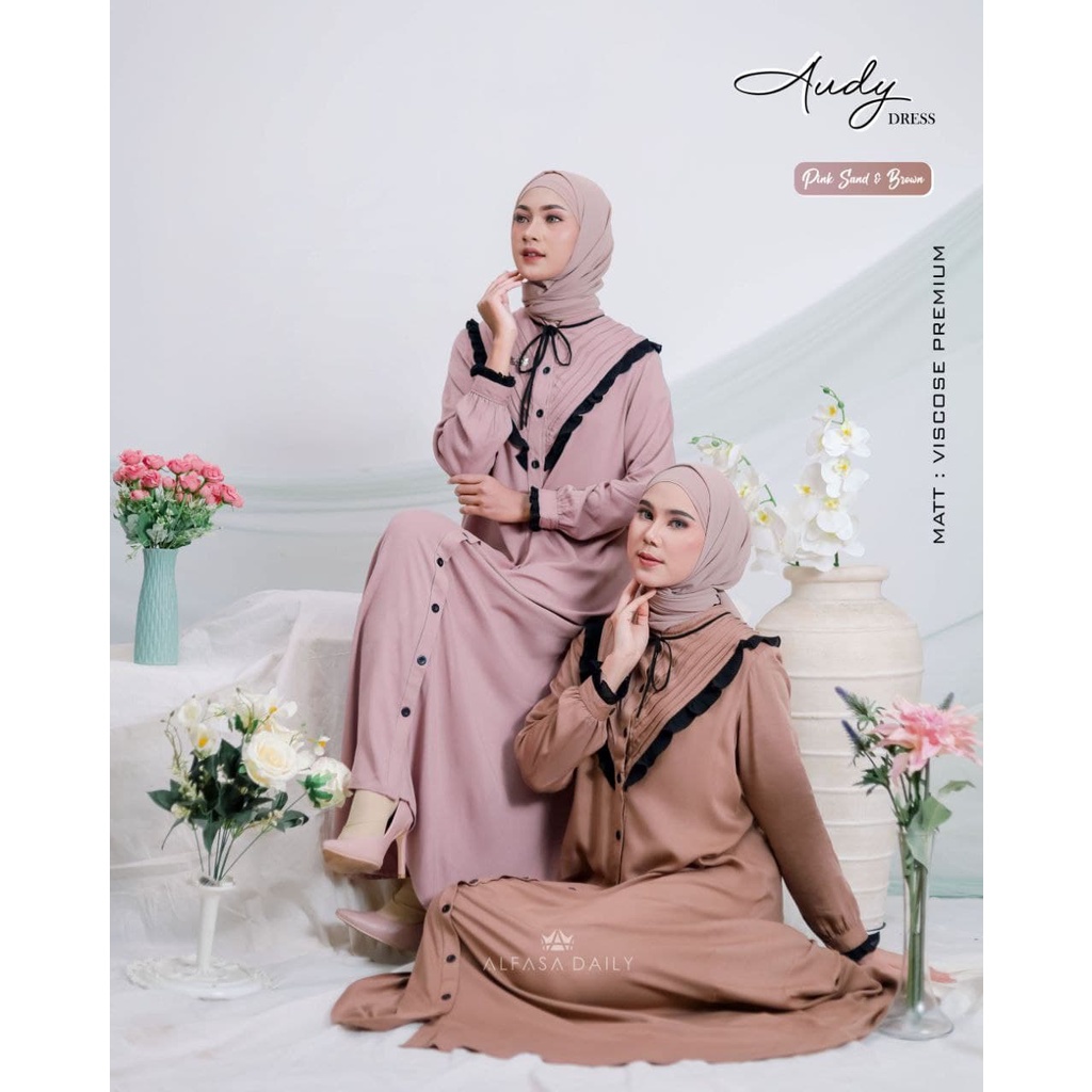 AUDY DRESS BY ALFASA DAILY / GAMIS MURAH BRANDED ORI VIPHIRA