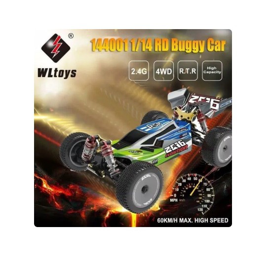 WL 144001 RC Car Buggy 1/14 4WD 60km/h Metal Chassis RTR