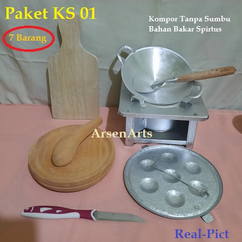 Mainan Masak Masakan Paket KS 01 Cb Mainan Anak Perempuan Versi Mini Kompor Tanpa Sumbu BB Spirtus 7 barang