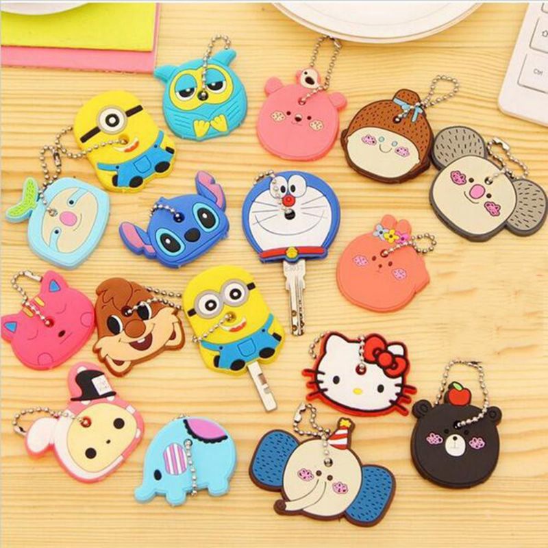 Key Cover Karakter / Sarung Pelindung Kunci Rumah Karakter Lucu / Key cap