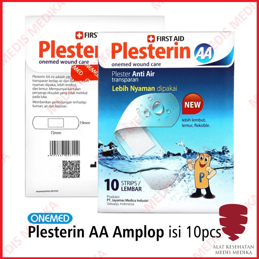 Onemed Plesterin AA Plaster Luka Kedap Air Trasnparan Elastis P3K