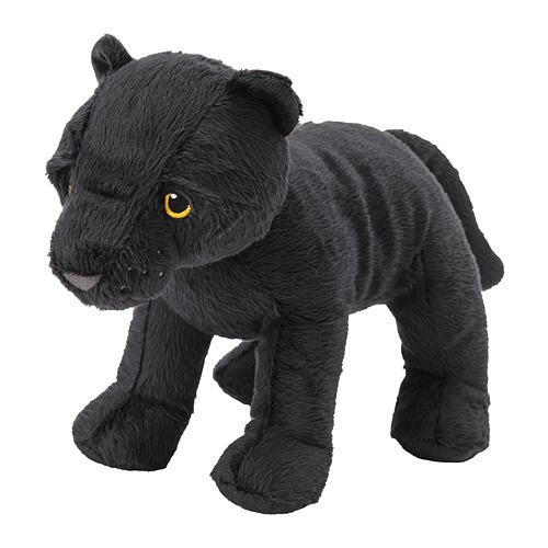 Mjukhet Ikea Softtoy Boneka, bayi harimau kumbang/hitam, 28 cm