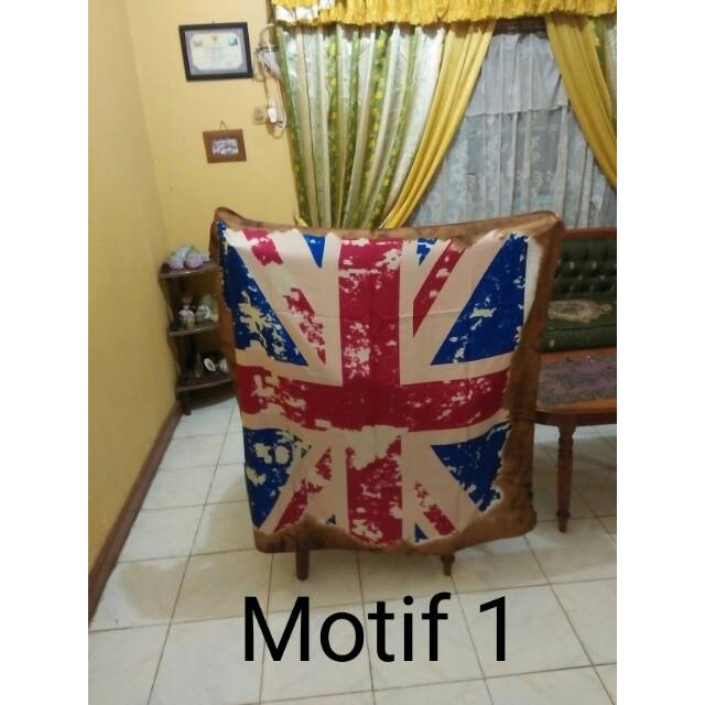 Jilbab segi 4 Umama motif bendera