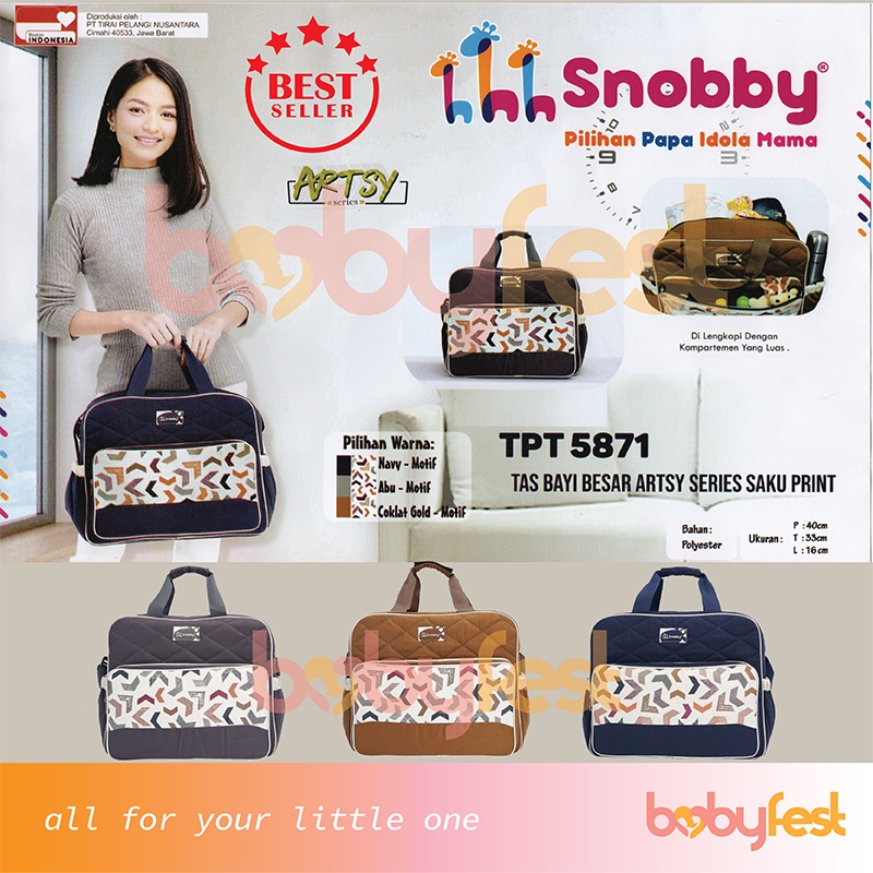 Snobby Tas Bayi Besar Artsy Series Saku Print TPT5871