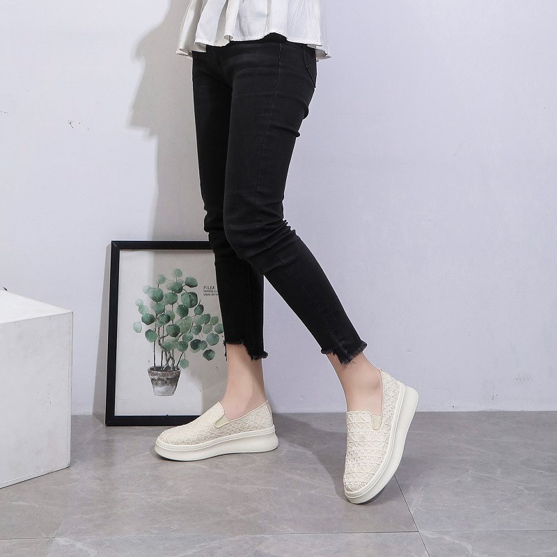 RYX - Davye Lace Sepatu Slip-On Wanita Fashion Casual - Ori Import