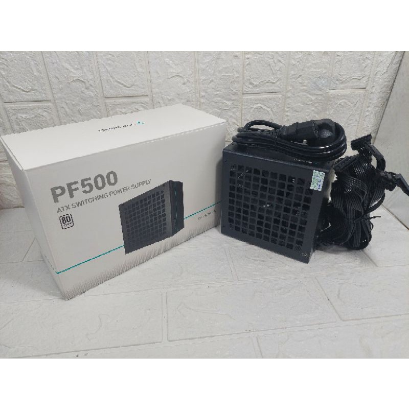 Power Supply 500Watt DeepCool PF500 80 Plus Kabel Flat