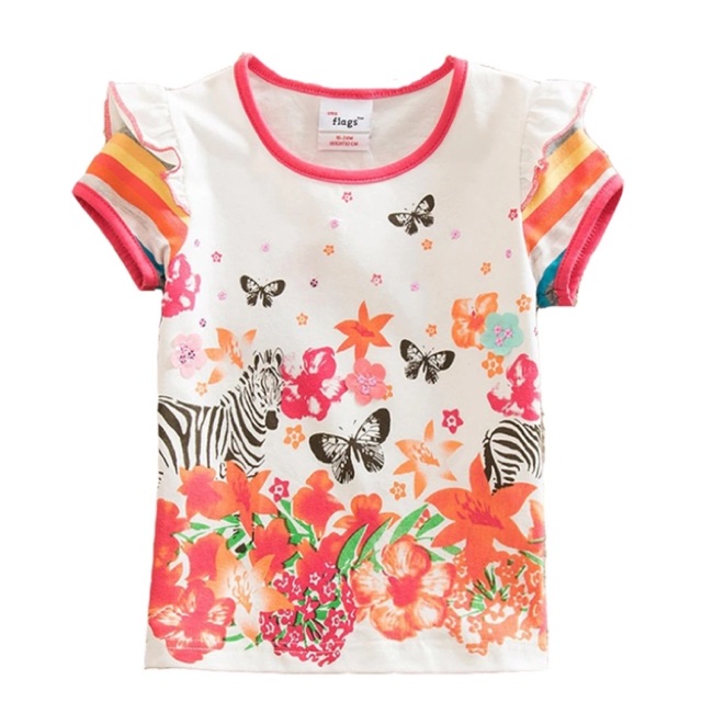Kaos lengan pendek anak kupu baju katun branded zebra Kaos lengan pendek anak kupu baju katun branded zebra
