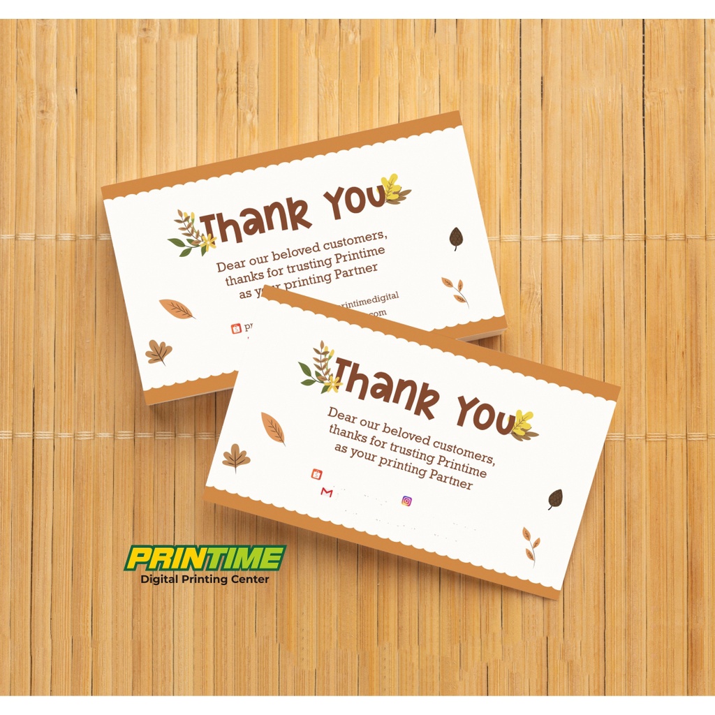 

Cetak Thanks Card Online Shop Custom Murah (FREE BOX)