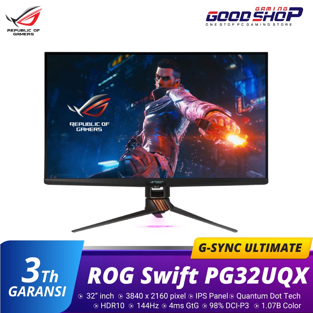 ASUS ROG Swift PG32UQX 32 inch 4K UHD IPS 144Hz 1ms - Gaming Monitor