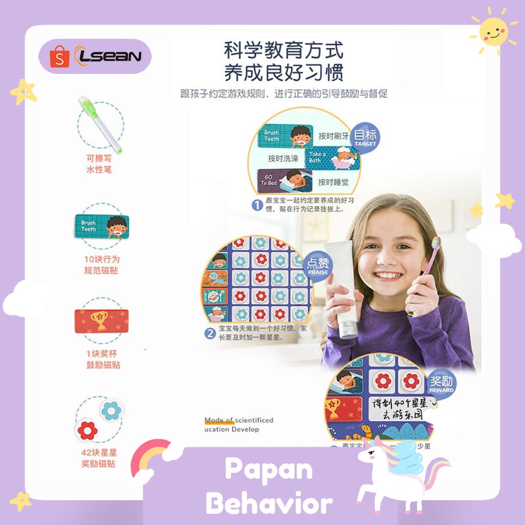 REWARD STICKER WALL/PAPAN DISIPLIN ANAK