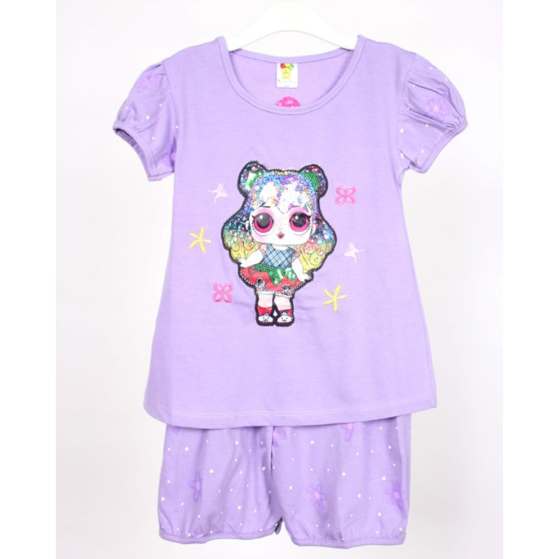 SETELAN KLEPON PAKAIAN BAJU ANAK PEREMPUAN 2-7 TAHUN  MOTIF CUTE GIRL