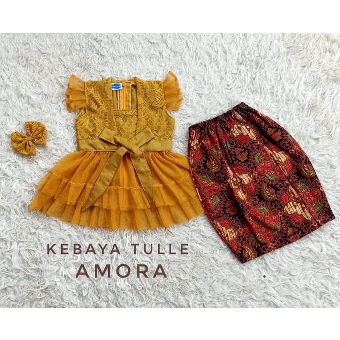 Tutu Amora/Kebaya Model Terbaru/Kebaya Cantik Elegant/Kebaya Warna Gold