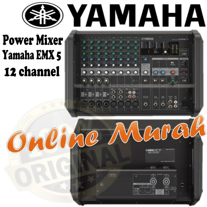 power mixer yamaha emx 5 yamaha emx5 12 channel garansi resmi original