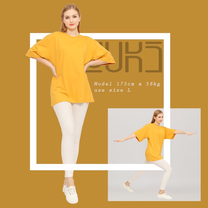 KAOS POLOS OVERSIZE PRIA &amp; WANITA COTTON COMBED 24s TSHIRT OVERSIZED