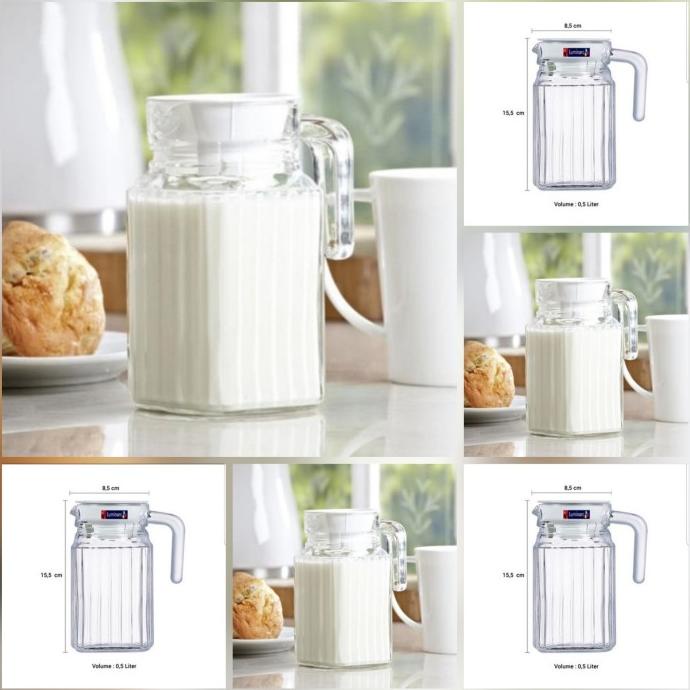 1 SET ISI 6 PCS TEKO LUMINARC 0.5 L /WATER JUG SUSU/JUICE PITCHER