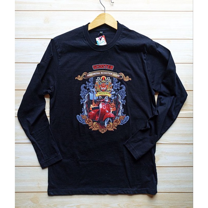 Kaos Lengan Panjang Vespa Touring Pria dan Wanita
