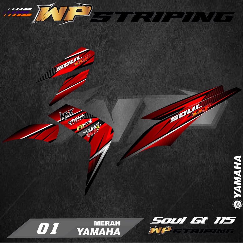 Stiker Striping MIO SOUL GT 115 / Sticker Variasi List Skotlet Motor Yamaha MIO GT SOUL GT 115 / 01