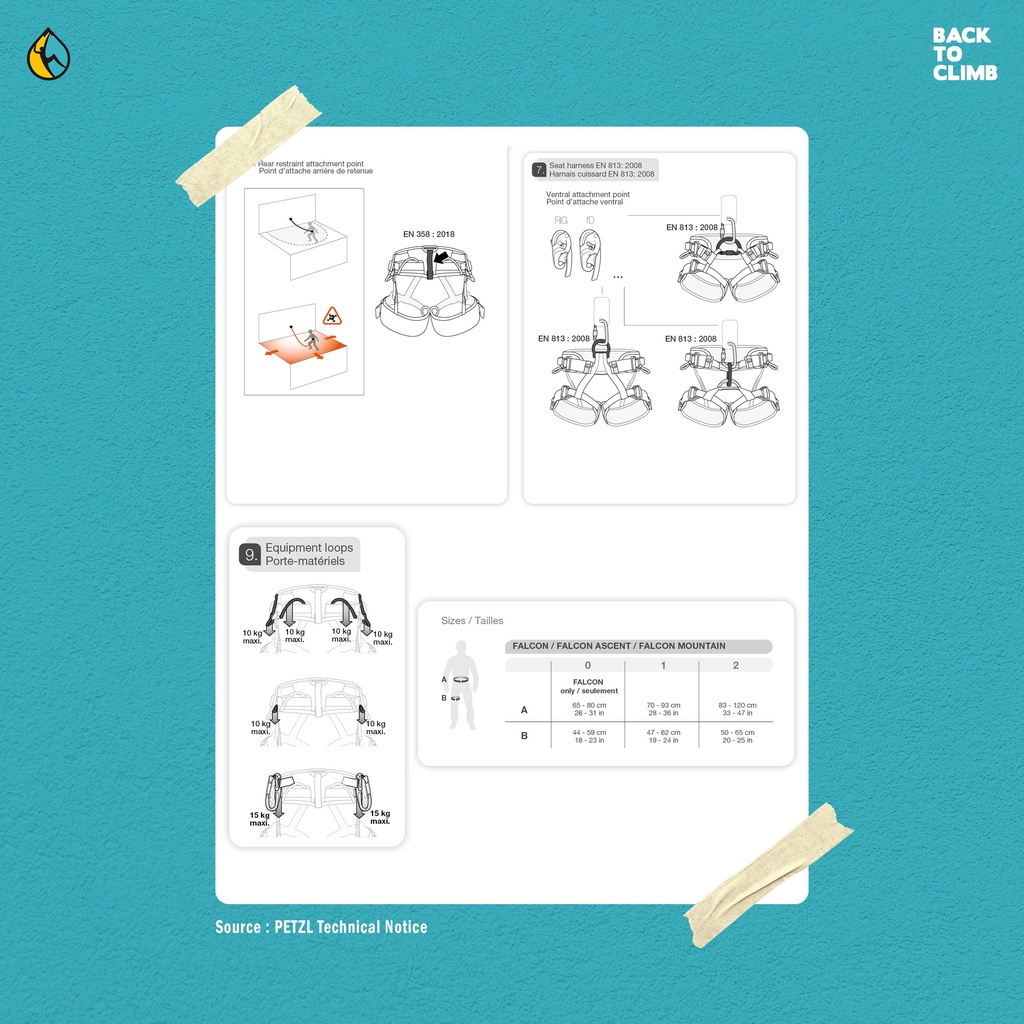 Petzl Falcon Mountain safety rescue harness