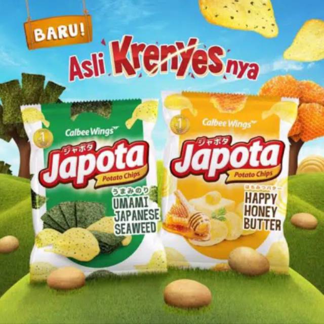 

SNACK Calbee Japota Umami Japanese Seaweed Happy Honey Butter Keripik 68g