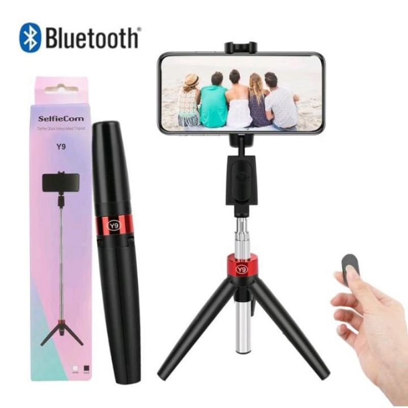 {DS} Tripod Wireless Y9 Tongsis Bluetooth Dengan Remote Tripod Mini