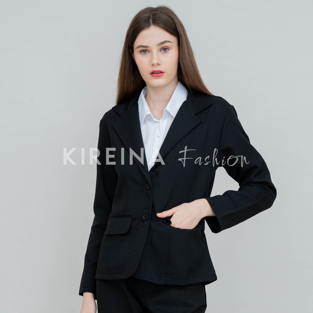 Blezer Kerja Wanita Blezer Wanita Formal Blazer Kantor Wanita Premium Atasan Jas Cewek Kantor | Kireina Fashion