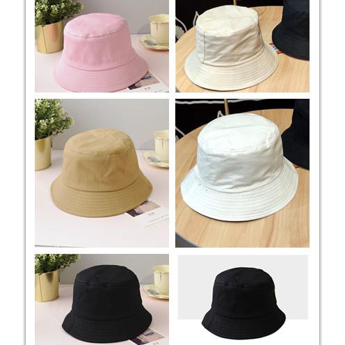 Topi Bucket Pria / Wanita Bahan Breathable Untuk Musim Panas