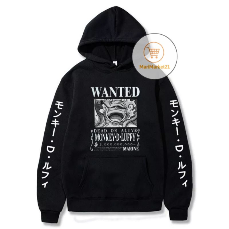 Jaket Jacket Jamper Hoodie Hodie Hoodi Hodi Sweater Switer Sweter Sweatshirt Anime One Piece Wanted 