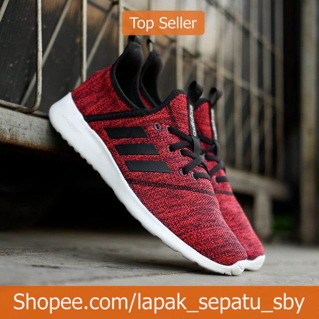 Sepatu Adidas Cloudfoam Pure Maroon Original