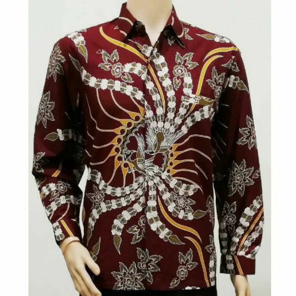 Kemeja Batik Big Size XXL Lengan Panjang Baju Hem Pria Batik Jumbo Ukuran Besar PL-GRDA