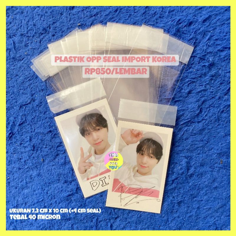 PLASTIK OPP / SLEEVE SEAL IMPORT KOREA SELLKOR TEBAL UNTUK PACKING POLAROID POLA CARATLAND KPOP PC M