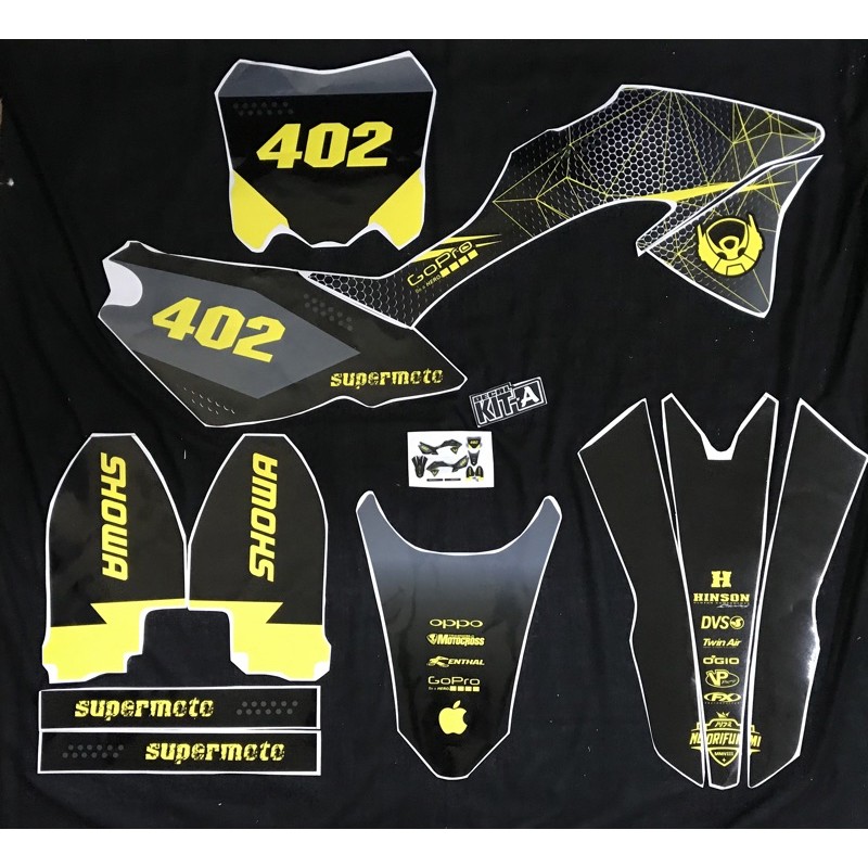 Decal Stiker KLX 150 BF Dekal Striping Sticker Motor KLX Bf Stiker Klx 150 BF Kuning
