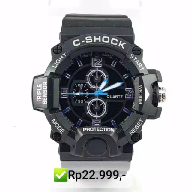 Jam Tangan Pria Analog Sporty C-Shock Crono Off Bisa COD