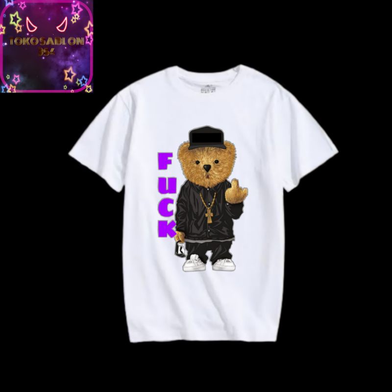 kaos TEDDY BEAR / baju BONEKA TEDDY BEAR / t-shirt TEDDY BEAR / tshirt TEDDY BEAR / pakaian wanita p
