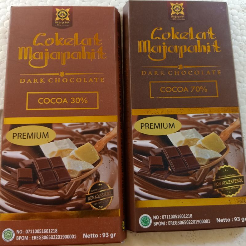 

Coklat Batang Dark Coklat Cokelat Majapahit Bar 93gr | Dark Chocolate 30-100% | Cokelat Hitam Murni 30-100%