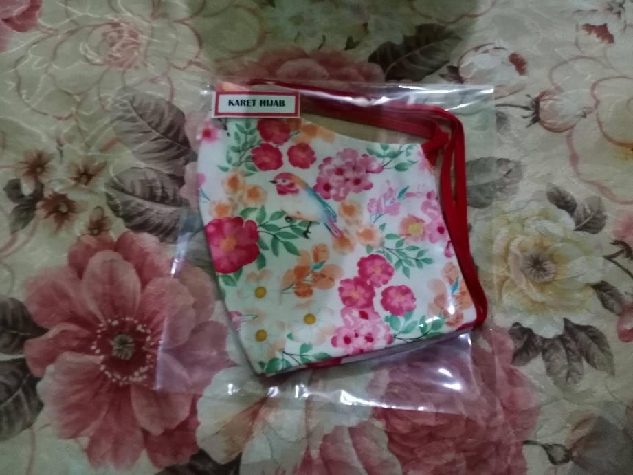 Masker Kain Limited Edition_masker Motif Unik Floral_masker Ibu Dan Anak_masker Hijab Dan Non Hijab
