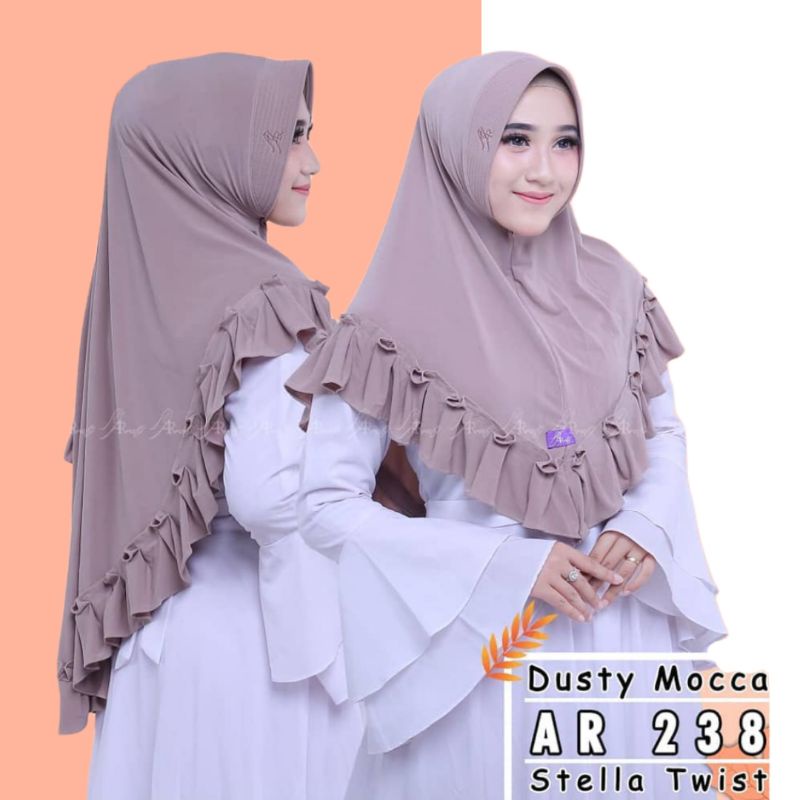 jilbab hijab Arrafi AR 238 kerudung krudung bergo instan dewasa jersey premium super ootd kekinian t