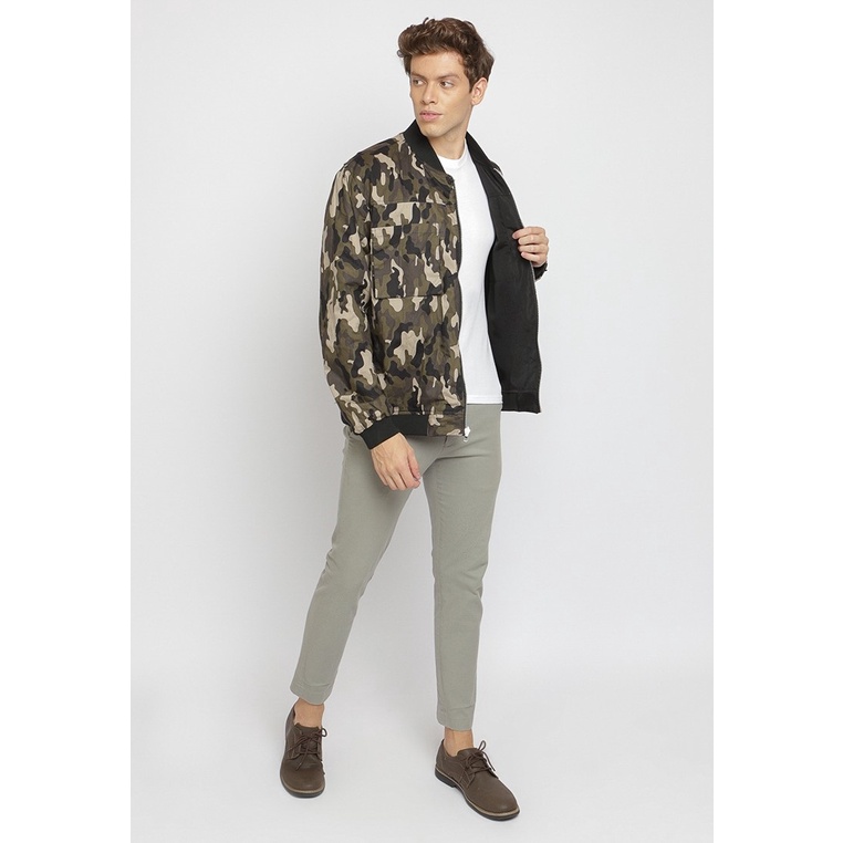 Poshboy Jacket Elvis Casual Pria Jaket Bolak-Balik Lengan Panjang