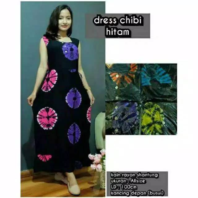 Daster busui chibi hitam grosir  baju  wanita murah batik  