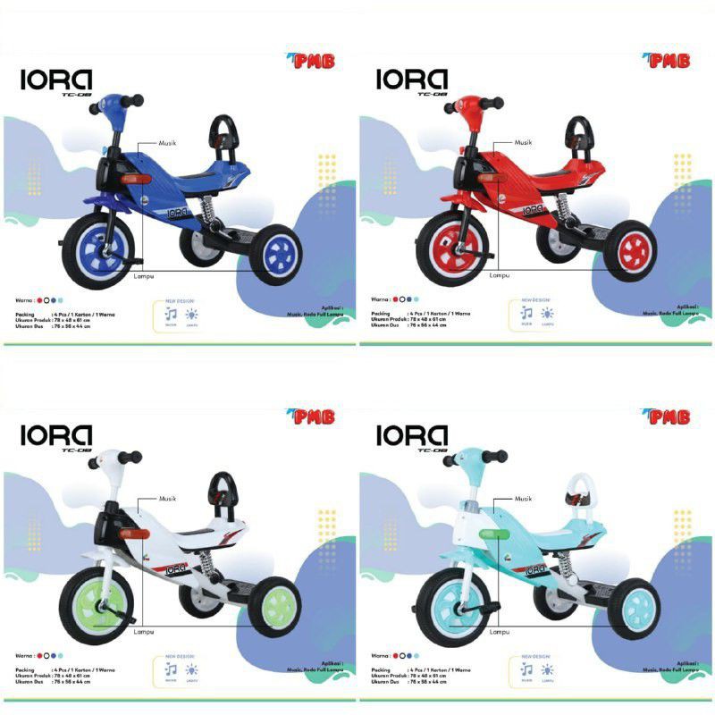 Sepeda Anak Roda 3 PMB Iora TC08