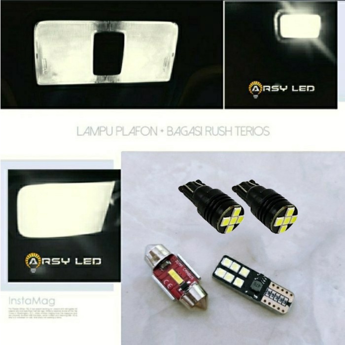 Lampu Plafon Kabin Mobil Rush Terios LED Paket isi 4 Extrime Bright