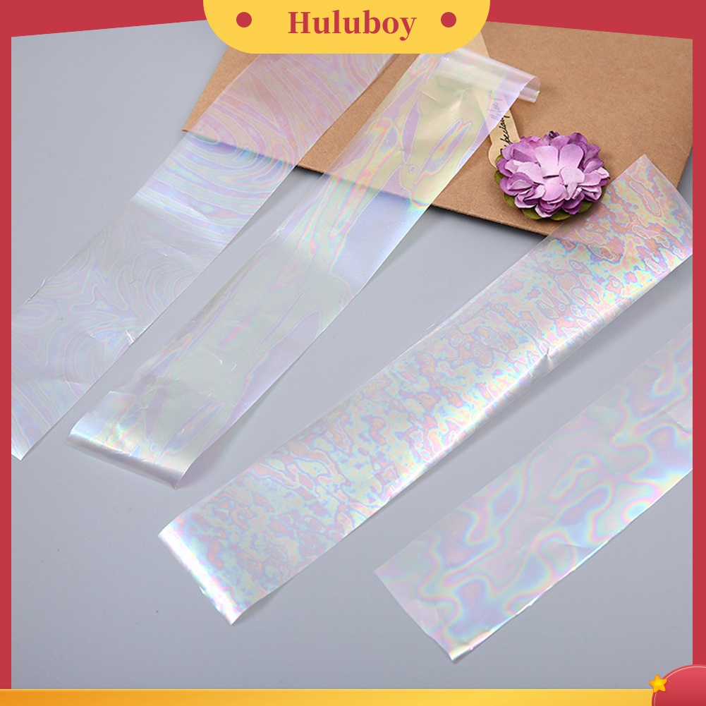 Huluboy Huluboy♡ 12pcs Stiker Kuku Foil Motif Langit Berbintang Warna-Warni Untuk Manicure DIY