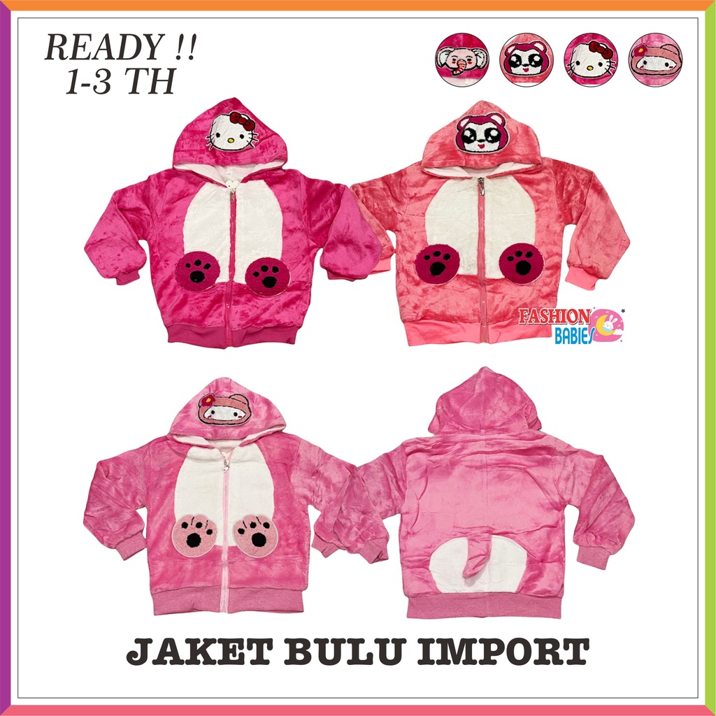 ❤ Fashionbabies ❤ JAKET BULU TEBAL ANAK PEREMPUAN PAW PAW